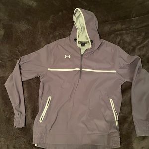 UNDER ARMOR mens medium light grey windbreaker